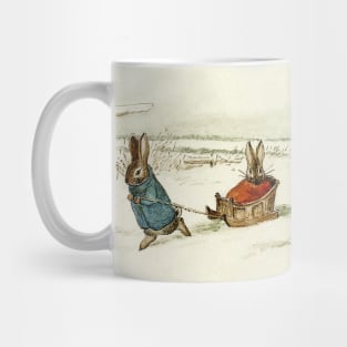 “Bunny Sleigh Ride” by Beatrix Potter Mug